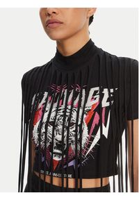 Versace Jeans Couture T-Shirt 78HAHE01 Czarny Slim Fit. Kolor: czarny. Materiał: bawełna