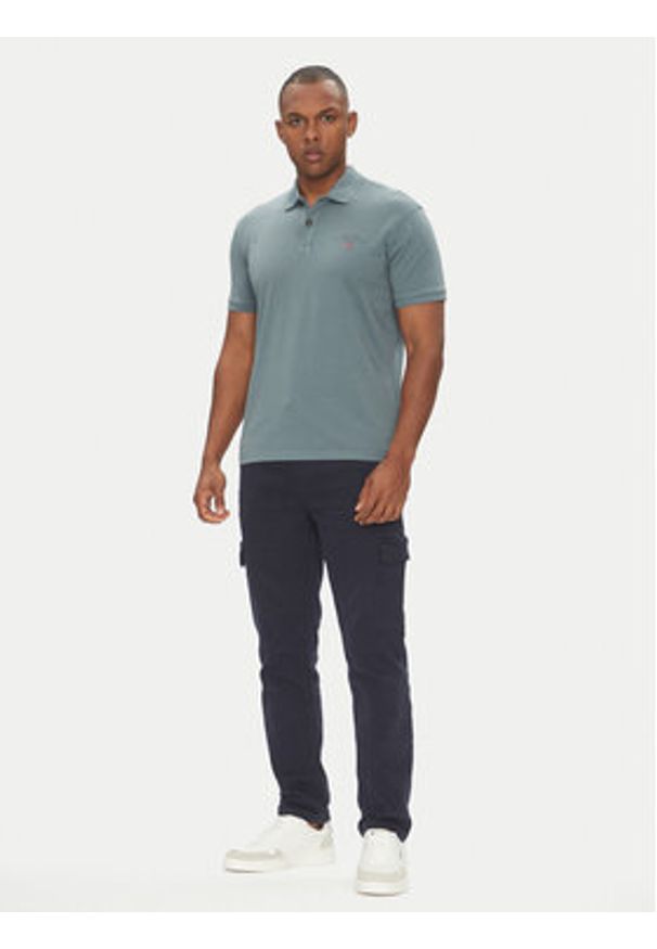 Napapijri Polo Elbas NP0A4GB4 Niebieski Regular Fit. Typ kołnierza: polo. Kolor: niebieski. Materiał: bawełna
