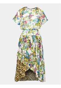 Just Cavalli Sukienka codzienna 74PBO913 Kolorowy Regular Fit. Okazja: na co dzień. Materiał: syntetyk. Wzór: kolorowy. Typ sukienki: proste. Styl: casual #5