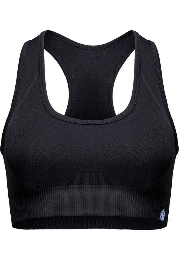 GORILLA WEAR - Yava Bezszwowe Biustonosz sportowy - Czarny. Kolor: czarny. Sport: fitness