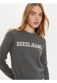Guess Jeans Sweter W4BR10 Z3HM1 Szary Regular Fit. Kolor: szary. Materiał: bawełna #2