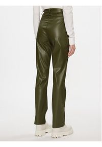 Brave Soul Spodnie z imitacji skóry LTRW-225MILEYKHA Khaki Regular Fit. Kolor: brązowy. Materiał: skóra #6