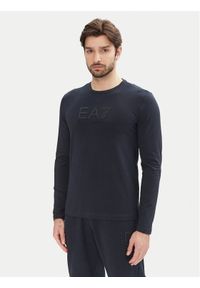 EA7 Emporio Armani Longsleeve 7M000227 AF10373 UB102 Granatowy Slim Fit. Kolor: niebieski. Materiał: bawełna. Długość rękawa: długi rękaw