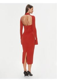 Patrizia Pepe Sukienka dzianinowa 2A2612/K002-R808 Czerwony Slim Fit. Kolor: czerwony. Materiał: lyocell #4