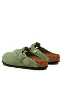 Birkenstock Klapki Boston 1027950 Zielony. Kolor: zielony. Materiał: skóra, zamsz #4