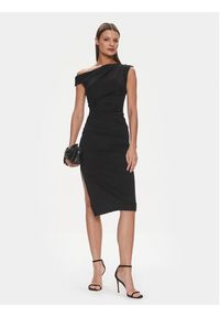 Rinascimento Sukienka koktajlowa CFC0117806003 Czarny Regular Fit. Kolor: czarny. Materiał: syntetyk. Styl: wizytowy