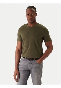 Tommy Jeans T-Shirt Jaspe DM0DM20363 Zielony Slim Fit. Kolor: zielony. Materiał: syntetyk #1