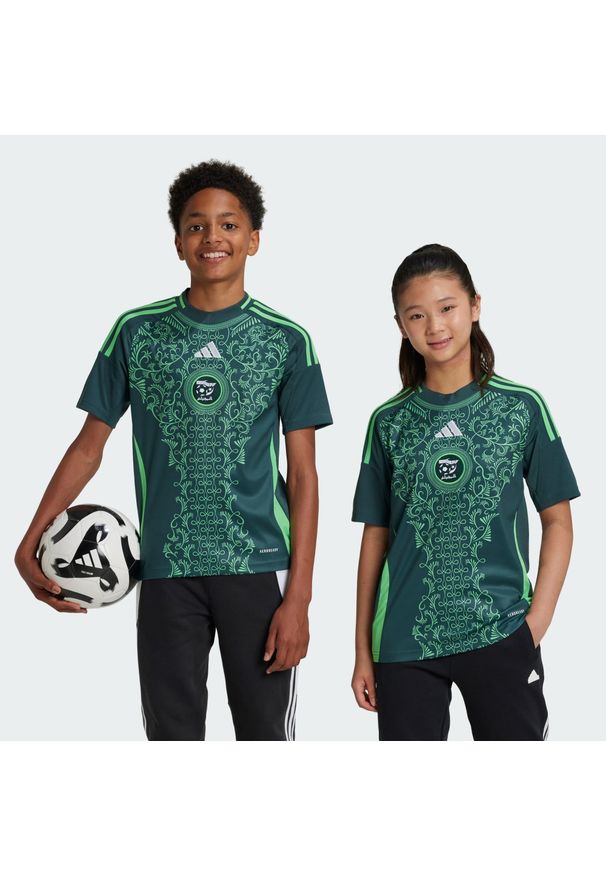 Adidas - Koszulka Algeria 24 Away Kids. Kolor: zielony. Sport: piłka nożna