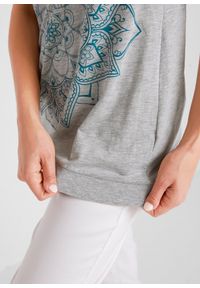bonprix - Tank top z lekkiego dżerseju. Kolor: szary. Materiał: bawełna, jersey