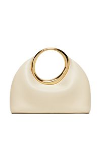 JACQUEMUS Torebka Mini ring handbag 241BA395 Écru. Materiał: skórzane