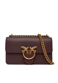 Pinko - PINKO Torebka Love One Mini Dc Al 25-26 PLTT 100074 A0F1 Bordowy. Kolor: czerwony. Materiał: skórzane #5