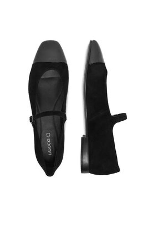 Lasocki Baleriny CEO-RST-ROMI-56 Czarny. Kolor: czarny. Materiał: zamsz, skóra