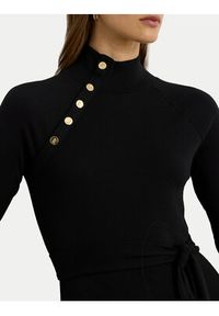 Lauren Ralph Lauren - LAUREN RALPH LAUREN Sukienka dzianinowa 200980036001 Czarny Slim Fit. Kolor: czarny. Materiał: bawełna