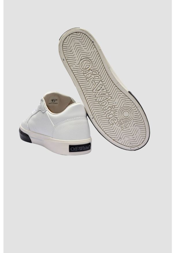 OFF-WHITE Białe sneakersy New Low Vulcanized Leather, Rozmiar 45. Kolor: biały