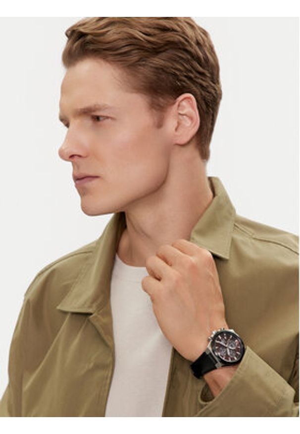 Casio Zegarek Edifice Solar Powered Chronograph EFS-S630BL-5AVUEF Czarny. Kolor: czarny