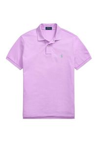 Polo Ralph Lauren Polo 710536856452 Fioletowy Slim Fit. Typ kołnierza: polo. Kolor: fioletowy. Materiał: bawełna #4