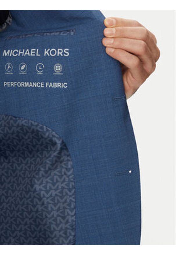 Michael Kors Marynarka MK0SB01025 Niebieski Slim Fit. Kolor: niebieski. Materiał: syntetyk