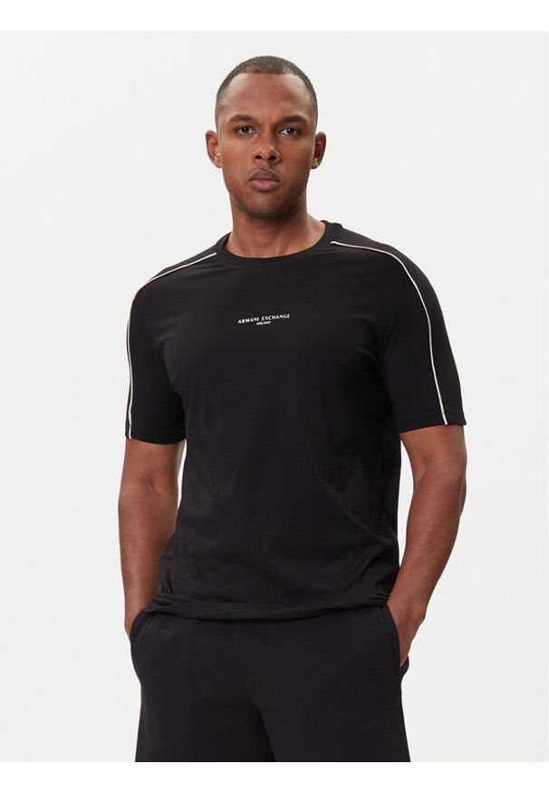 Armani Exchange T-Shirt XM001360 AF10358 UC001 Czarny Regular Fit. Kolor: czarny. Materiał: bawełna
