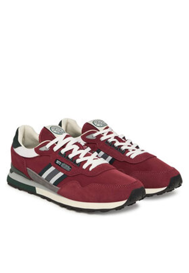 Pepe Jeans Sneakersy Kingston College M PMS400010 Bordowy. Kolor: czerwony. Materiał: zamsz, skóra
