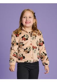 Sinsay - Bluza polarowa Myszka Minnie - beżowy. Typ kołnierza: kołnierzyk stójkowy. Kolor: beżowy. Materiał: polar. Wzór: motyw z bajki #1