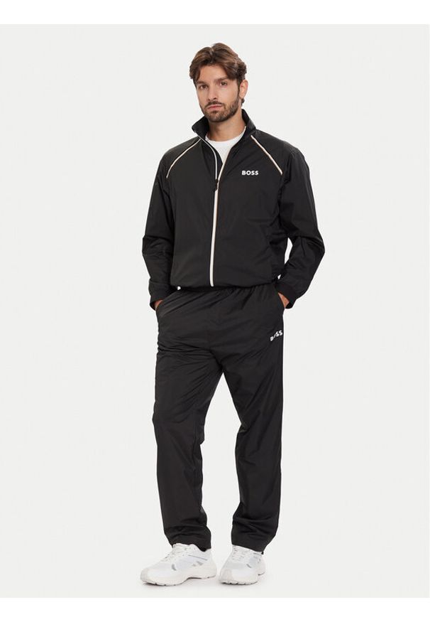 BOSS Dres 50556526 Czarny Regular Fit. Kolor: czarny. Materiał: syntetyk