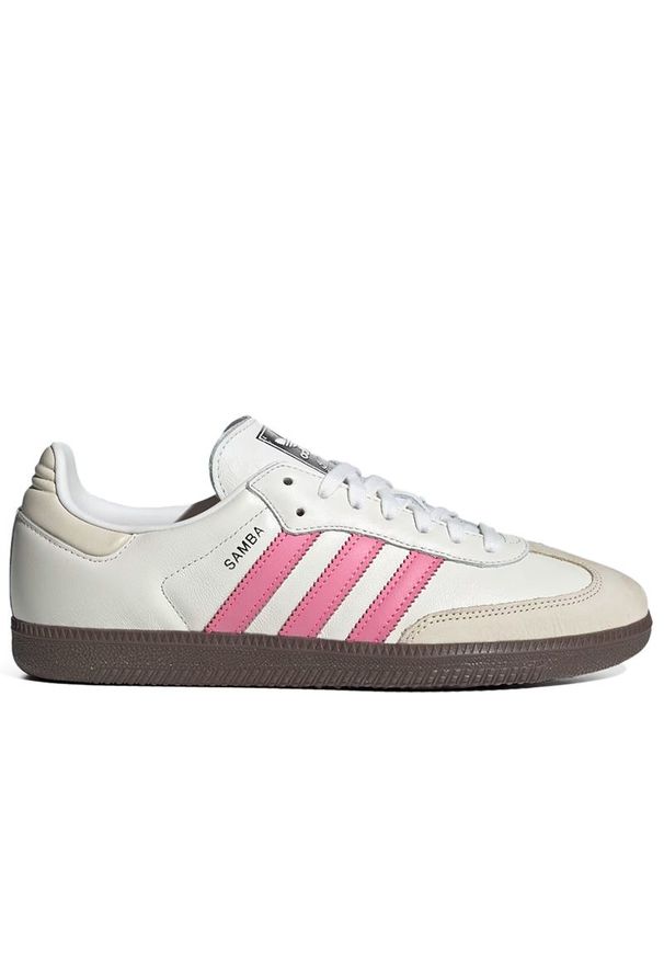 Adidas - Buty adidas Originals Samba OG IG1962 - białe. Okazja: na co dzień. Zapięcie: sznurówki. Kolor: biały. Materiał: skóra, guma, zamsz, syntetyk. Szerokość cholewki: normalna