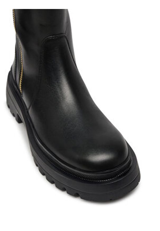 Love Moschino - LOVE MOSCHINO Botki JA24245G0LIA0000 Czarny. Kolor: czarny. Materiał: skóra