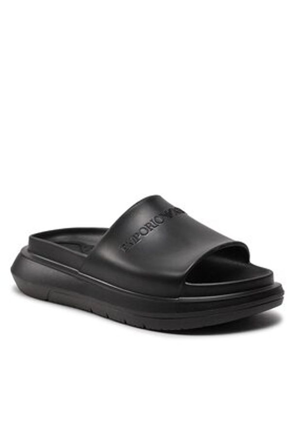 Emporio Armani Klapki X4P134 XD405 00002 Czarny. Kolor: czarny