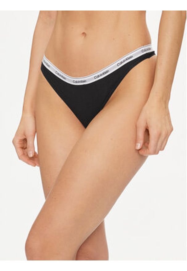 Calvin Klein Underwear Komplet 3 par stringów 000QD5209E Czarny. Kolor: czarny. Materiał: bawełna
