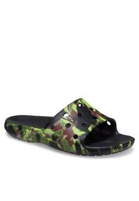 Crocs Klapki Classic Spray Camo Slide 208252 Czarny. Kolor: czarny