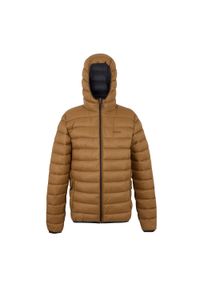 Regatta - Męska Ocieplana Kurtka Z Kapturem Marizion. Typ kołnierza: kaptur. Kolor: brązowy. Materiał: puch. Sport: turystyka piesza #1