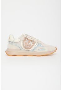 Pinko - Sneakersy damskie skórzane PINKO. Materiał: skóra #5