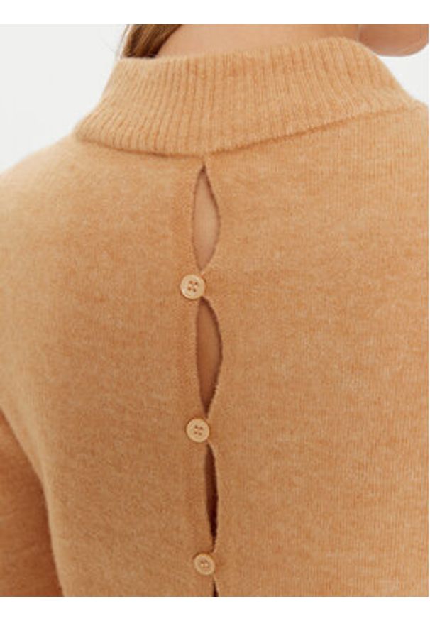 Marella Sweter Snodo 2423366092 Brązowy Regular Fit. Kolor: brązowy. Materiał: wełna