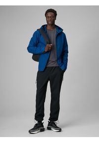 4f - 4F Kurtka softshell wiatroodporna membrana 8000 męska - turkusowa S. Kolor: turkusowy. Materiał: softshell. Wzór: gładki #2