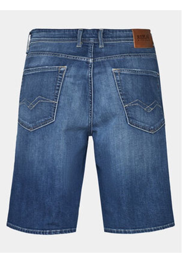 Replay Szorty jeansowe M1072 .000.573 Niebieski Regular Fit. Kolor: niebieski. Materiał: bawełna