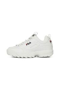Buty do chodzenia męskie Fila Disruptor Low. Zapięcie: sznurówki. Kolor: biały. Materiał: syntetyk, tkanina, materiał. Szerokość cholewki: normalna. Sport: turystyka piesza