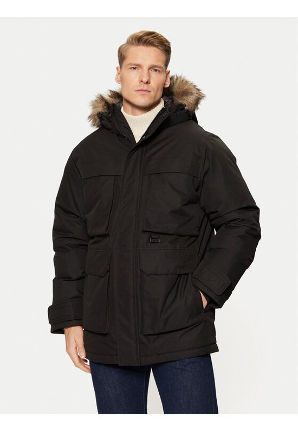 Jack & Jones Parka Star 12256892 Czarny Regular Fit. Kolor: czarny. Materiał: syntetyk