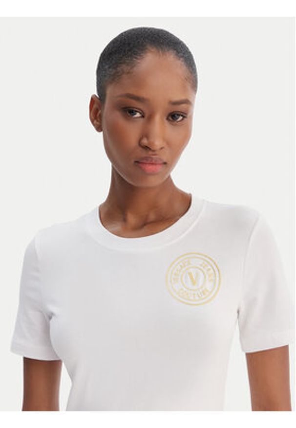 Versace Jeans Couture Sukienka codzienna 80HAOT02 CJ03T Biały Slim Fit. Okazja: na co dzień. Kolor: biały. Materiał: bawełna. Typ sukienki: proste. Styl: casual