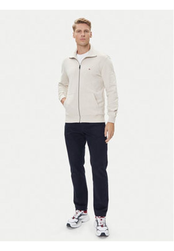 TOMMY HILFIGER - Tommy Hilfiger Bluza Essential MW0MW38084 Beżowy Regular Fit. Kolor: beżowy. Materiał: bawełna