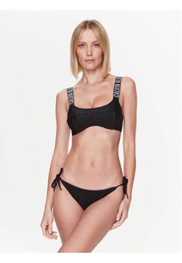 Calvin Klein Swimwear Góra od bikini KW0KW01968 Czarny. Kolor: czarny. Materiał: syntetyk