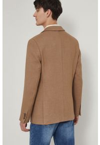 medicine - Medicine marynarka męska kolor beżowy. Kolor: beżowy. Wzór: aplikacja. Styl: klasyczny #6