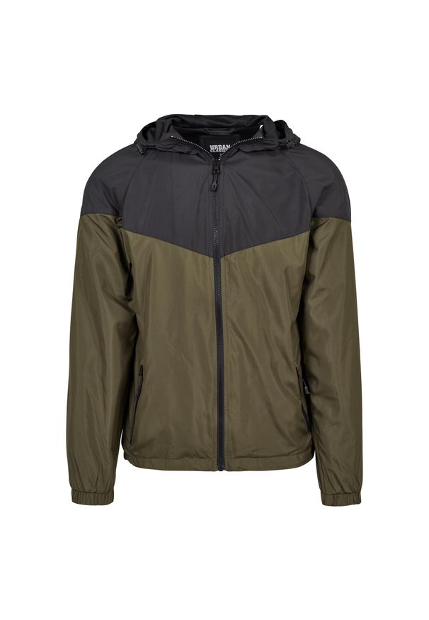 Urban Classics - Wiatrówka Urban Classic 2-tone. Kolor: czarny, zielony, wielokolorowy. Styl: sportowy