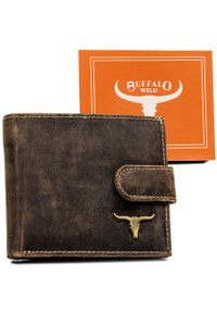 BUFFALO WILD - Duży skórzany portfel męski z zatrzaskiem - Buffalo Wild. Materiał: skóra #1