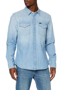 Lee - LEE LEE WESTERN SHIRT MĘSKA KOSZULA FADED BLUE L643NSOF 112115385
