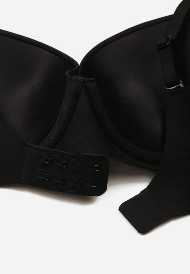 Renee - Czarny Gładki Biustonosz o Klasycznym Fasonie Amanei. Kolor: czarny. Wzór: gładki