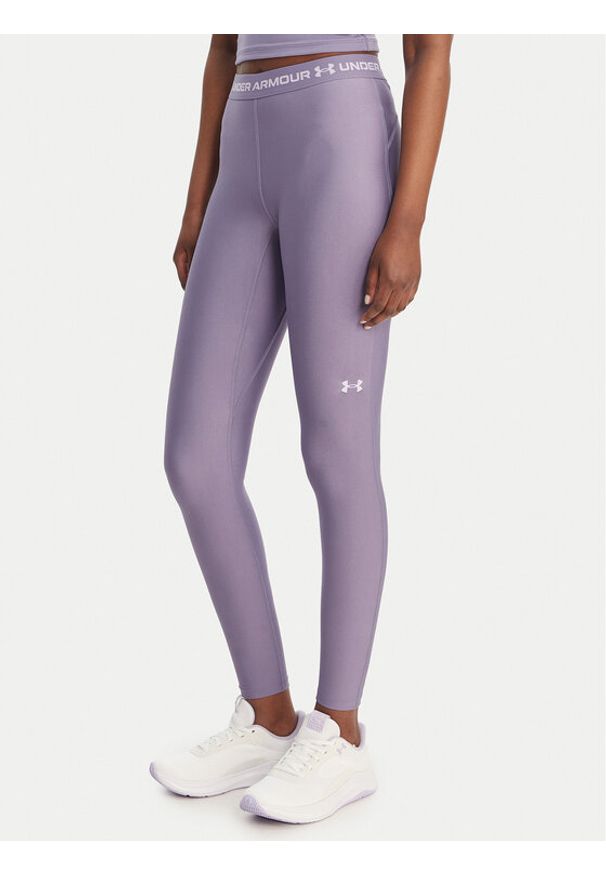 Under Armour Legginsy HeatGear® 6010002 Fioletowy Slim Fit. Kolor: fioletowy. Materiał: syntetyk