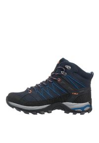 Buty trekkingowe męskie CMP Rigel Mid Wp. Kolor: czarny, niebieski, wielokolorowy. Materiał: guma, tkanina, zamsz, skóra. Sport: turystyka piesza