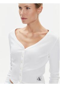 Calvin Klein Jeans Bluzka J20J222570 Biały Regular Fit. Kolor: biały. Materiał: bawełna #4
