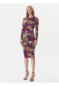 Just Cavalli Sukienka codzienna 79PAO952 JS531 Kolorowy Slim Fit. Okazja: na co dzień. Materiał: wiskoza. Wzór: kolorowy. Typ sukienki: proste. Styl: casual