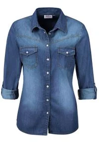 Koszula dżinsowa bonprix niebieski. Kolor: niebieski #1